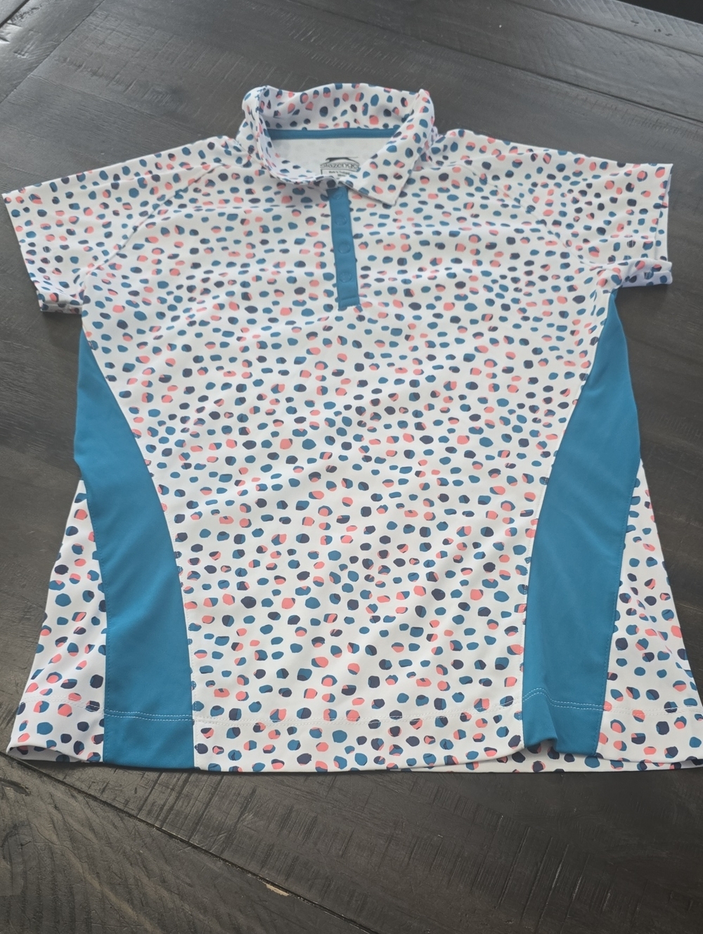 Girls Slazenger Golf Shirt. Dot. Large. Excellent Shape.